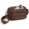 BAGSMART Crossbody Bags for Women, Puffer Crossbody Purses for Women with RFID Blocking Slots, Handbags Wallet Small Purse(Coffee Brown)