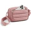 BAGSMART Crossbody Bags for Women, Puffer Crossbody Purses for Women with RFID Blocking Slots, Handbags Wallet Small Purse(Dark Pink)