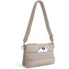 BAGSMART Cross Body Purse, Medium Crossbody Bags for Women Travel Purse, 4.3L Puffy Handbag Wallet with RFID Blocking Slots(Brown)