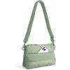 BAGSMART Cross Body Purse, Medium Crossbody Bags for Women Travel Purse, 4.3L Puffy Handbag Wallet with RFID Blocking Slots(Green)