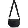 BAGSMART Cross Body Purse, Medium Crossbody Bags for Women Travel Purse, Quilted Puffer Bum Bag Handbag Wallet with Pockets(Black)