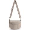 BAGSMART Cross Body Purse, Medium Crossbody Bags for Women Travel Purse, Quilted Puffer Bum Bag Handbag Wallet with Pockets(Brown)