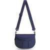 BAGSMART Cross Body Purse, Medium Crossbody Bags for Women Travel Purse, Quilted Puffer Bum Bag Handbag Wallet with Pockets(Navy Blue)