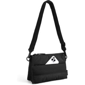 BAGSMART Cross Body Purse, Medium Crossbody Bags for Women Travel Purse, 4.3L Puffy Handbag Wallet with RFID Blocking Slots(Black)