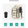 BAGSMART Professional Camera Backpack for DSLRs, Protective Camera Bag with Tripod Holder, Rain Cover & 17″ Laptop Compartment, Drone Backpack, Beige(Beige)