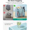 BAGSMART Mesh Beach Bag with Zipper Pocket, Large Beach Tote Bags for Women | for 40 oz Bottle, Removable Ribbon Bow, Sandproof & Washable, Cruise Essentials, for Swim, Pool, Gym, Vacation, Travel Bag(Baby Blue)