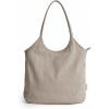 BAGSMRT Corduroy Tote Bag for Women with PU Leather Handles, Casual Shoulder Bag with Zipper Handbag for Travel Work(Brown)