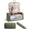 BAGSMART Hair Tool Organizer Travel Bag Compatible with Dyson Airwrap,Shark Hair Dryer, Wide-open Dyson Case with Heat Resistant Mat, Metal Hanging Hook for Long Barrel, Straighteners, Curling Iron(Olive green)