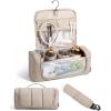 BAGSMART Hair Tool Organizer Travel Bag Compatible with Dyson Airwrap,Shark Hair Dryer, Wide-open Dyson Case with Heat Resistant Mat, Metal Hanging Hook for Long Barrel, Straighteners, Curling Iron(Brown)