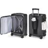 BAGSMART Top Opening Carry On Luggage 22x14x9 Airline Approved with TSA Lock, Expandable 20 Inch Deep Compartment Hard Shell Suitcases with Double Spinner Wheels, Purple(Black)