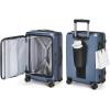 BAGSMART Top Opening Carry On Luggage 22x14x9 Airline Approved with TSA Lock, Expandable 20 Inch Deep Compartment Hard Shell Suitcases with Double Spinner Wheels, Purple(Blue)