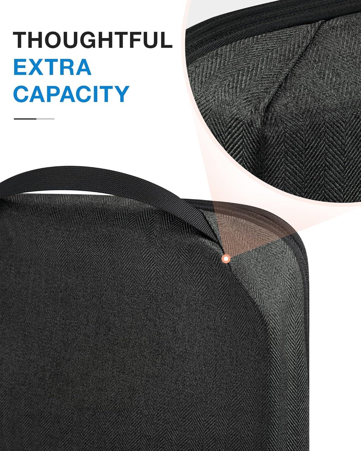 imageBAGSMART Compression Packing Cubes for Travel 6 Set Packing Cubes for Carry on Suitcases Compression Travel Cubes amp Suitcase Organizer for Packing with Shoe Bag Grey04Black