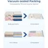 BAGSMART 8 Pcs Compression Packing Cubes, Travel Packing Cubes with 4 Pack Vacuum Storage Bags for Women, Travel Essentials, Hand-rolled Space Saver Bags, Black