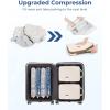 BAGSMART 8 Pcs Compression Packing Cubes, Travel Packing Cubes with 4 Pack Vacuum Storage Bags for Women, Travel Essentials, Hand-rolled Space Saver Bags, Black