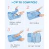 BAGSMART Compression Packing Cubes for Travel, 6 Set Packing Cubes for Carry on Suitcases, Compression Travel Cubes & Suitcase Organizer for Packing with Shoe Bag Grey(Sky Blue)