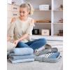 BAGSMART Compression Packing Cubes for Travel, 6 Set Packing Cubes for Carry on Suitcases, Compression Travel Cubes & Suitcase Organizer for Packing with Shoe Bag Grey(Navy Blue)