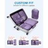 BAGSMART Compression Packing Cubes for Travel, 6 Set Packing Cubes for Carry on Suitcases, Compression Travel Cubes & Suitcase Organizer for Packing with Shoe Bag Grey(Navy Blue)
