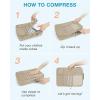 BAGSMART Compression Packing Cubes for Travel, 6 Set Packing Cubes for Carry on Suitcases, Compression Travel Cubes & Suitcase Organizer for Packing with Shoe Bag Grey(02-Khaki)