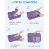 BAGSMART Compression Packing Cubes for Travel, 6 Set Packing Cubes for Carry on Suitcases, Compression Travel Cubes & Suitcase Organizer for Packing with Shoe Bag Grey(Navy Blue)