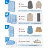 BAGSMART Compression Packing Cubes for Travel, 6 Set Packing Cubes for Carry on Suitcases, Compression Travel Cubes & Suitcase Organizer for Packing with Shoe Bag Grey(Sky Blue)