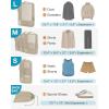 BAGSMART Compression Packing Cubes for Travel, 6 Set Packing Cubes for Carry on Suitcases, Compression Travel Cubes & Suitcase Organizer for Packing with Shoe Bag Grey(02-Khaki)