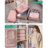 BAGSMART Hanging Travel Packing Cubes, 6 Set Large Travel Cubes for Women Cruise Ship Essentials, Suitcase Organizers