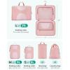 BAGSMART Hanging Travel Packing Cubes, 6 Set Large Travel Cubes for Women Cruise Ship Essentials, Suitcase Organizers