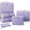 BAGSMART Packing Cubes for Suitcases, 6 Set Suitcase Organizer Bags Set
