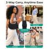 BAGSMART Crossbody Purses for Women with Adjustable Strap, Small Puffer Hobo Bags, Compact Fluffy Shoulder Handbags Pouch(Camel)