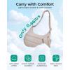 BAGSMART Crossbody Purses for Women with Adjustable Strap, Small Puffer Hobo Bags, Compact Fluffy Shoulder Handbags Pouch(Dark Brown)