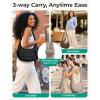 BAGSMART Crossbody Purses for Women with Adjustable Strap, Small Puffer Hobo Bags, Compact Fluffy Shoulder Handbags Pouch(Dark Brown)