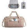 BAGSMART Weekend Bag with Shoe Bag, 32L Travel Duffle Bag with Laptop Compartment, Sports Duffel Bags Gym Bag Carry On Bag for Travel, Gym, Dark Brown(Brown)