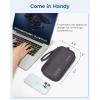 BAGSMART Small Travel Cable Organizer, Tech Organizer for Charger, Phone, Black(Black)