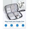 BAGSMART Small Travel Cable Organizer, Tech Organizer for Charger, Phone, Black(Black)