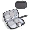 BAGSMART Small Travel Cable Organizer, Tech Organizer for Charger, Phone, Black(Black)