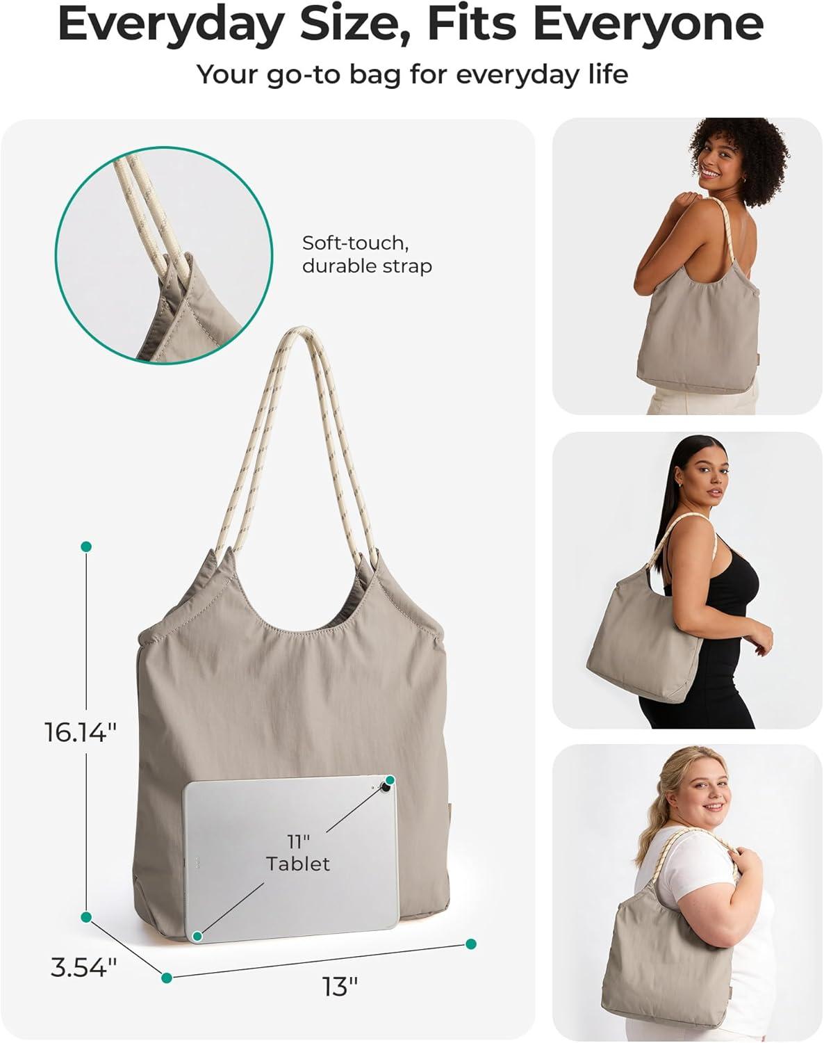 imageBAGSMART Beach Bags for Women Beach Tote Bag Beach Bag with Zipper Travel Tote Bag for Women Sandproof Swim Pool Bag Packable Beach Bag Beach Essentials for Travel Gym 125L Medium Tote Lightweight WaterresistantNavy Stripes