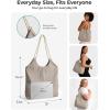 BAGSMART Beach Bags for Women, Beach Tote Bag Beach Bag with Zipper Travel Tote Bag for Women Sandproof Swim Pool Bag | Packable Beach Bag, Beach Essentials, for Travel, Gym, 12.5L Medium Tote, Lightweight, Water-resistant(Mist Purple)