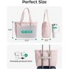 BAGSMART Yoga Tote Bag for Women with Knotted Handle, Lightweight Pilates Bag with Yoga Mat Holder, Gym Bag for Work Travel | for 15.6” Laptop, for 40oz Tumbler, Waterproof & Durable, Yoga Mat Bag Carrier, 23L Handbag, Shoulder Sling Bag(Black)