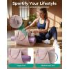 BAGSMART Yoga Tote Bag for Women with Knotted Handle, Lightweight Pilates Bag with Yoga Mat Holder, Gym Bag for Work Travel | for 15.6” Laptop, for 40oz Tumbler, Waterproof & Durable, Yoga Mat Bag Carrier, 23L Handbag, Shoulder Sling Bag(Brown)