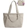 BAGSMART Yoga Tote Bag for Women with Knotted Handle, Lightweight Pilates Bag with Yoga Mat Holder, Gym Bag for Work Travel | for 15.6” Laptop, for 40oz Tumbler, Waterproof & Durable, Yoga Mat Bag Carrier, 23L Handbag, Shoulder Sling Bag(Brown)