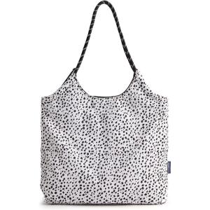BAGSMART Beach Bags for Women, Beach Tote Bag Beach Bag with Zipper Travel Tote Bag for Women Sandproof Swim Pool Bag | Packable Beach Bag, Beach Essentials, for Travel, Gym, 12.5L Medium Tote, Lightweight, Water-resistant(Spotted Pattern)