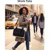 BAGSMART Canvas Tote Bag for Women, Work Tote Bag with Zipper, Crossbody Handbag for Travel Teacher Nurse(Classic)