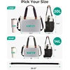 BAGSMART Canvas Tote Bag for Women, Work Tote Bag with Zipper, Crossbody Handbag for Travel Teacher Nurse(Green)