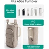 BAGSMART Magnetic 40oz Water Bottle Holder with Strap, Crossbody Purse Gym Accessories for Women(Chocolate)