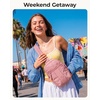 BAGSMART Small Crossbody Bags for Women, Puffer Sling Bag Fanny Packs, Purses Hobo Handbag for Daily Travel Hiking(Coral)
