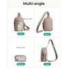 BAGSMART Small Crossbody Bags for Women, Puffer Sling Bag Fanny Packs, Purses Hobo Handbag for Daily Travel Hiking(Coral)