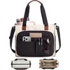BAGSMART Canvas Tote Bag for Women, Work Tote Bag with Zipper, Crossbody Handbag for Travel Teacher Nurse(Classic)