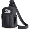 BAGSMART Small Crossbody Bags for Women, Puffer Sling Bag Fanny Packs, Purses Hobo Handbag for Daily Travel Hiking(Black)