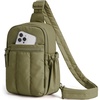 BAGSMART Small Crossbody Bags for Women, Puffer Sling Bag Fanny Packs, Purses Hobo Handbag for Daily Travel Hiking(Green)