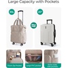 BAGSMART Rolling Duffle Bag with Wheels, 35L Carry on Travel Bag with Detachable Wheels, PVC Wet Pocket Duffle Bag with Handle
